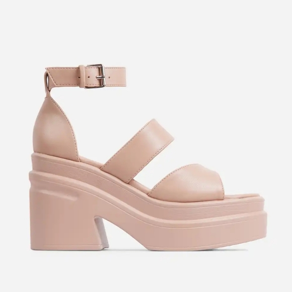 𝙇𝙖𝙨𝙩 7, 9 & 10🖤Summer Loving- Chunky Platform NUDE - Picture 2 of 5